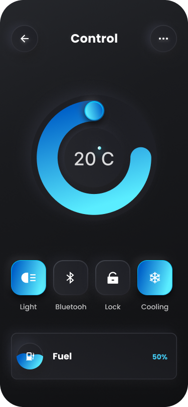 Mobile app interface detail
